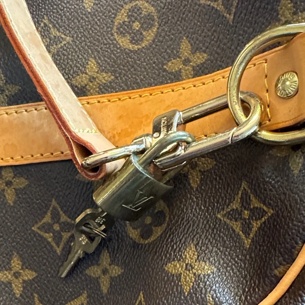 Louis Vuitton Monogram Canvas Duffel with Tan Leather Trim